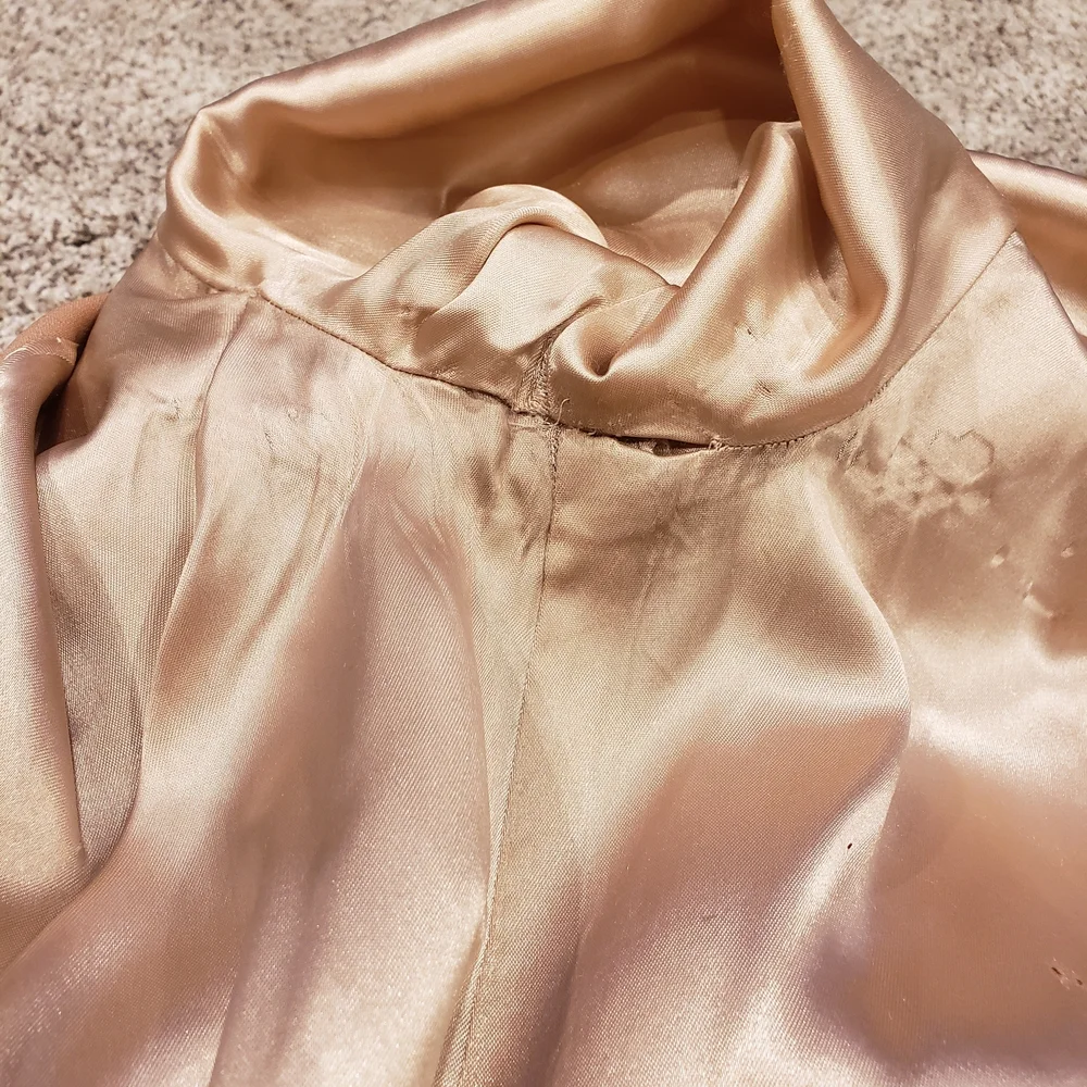 1940s 1950s Vintage Wool Camel Tan Longsleeve Car Swing Coat Lucite Button #28 - Picture 16 of 16